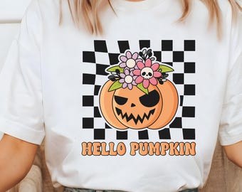 Pumpkin Halloween png, Pumpkin Bow png,  Fall Vibes png,  T- Shirt Design, Pumpkin,Trendy Halloween png,  Floral Fall png, Retro Fall.