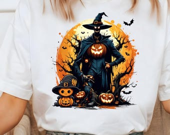 Pumpkin Head Scarecrow png, Scarecrow png, Just A Spooky Paw, Printabel Horror, Undead Crow png, Halloween png, Happy Halloween.