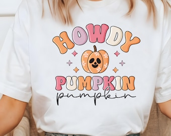 Howdy Pumpkin png, Western Retro png, Cowgirl Halloween, Fall Sublimation png, Halloween Shirt, Howdy Pumpkin Shirt, Christmas png.