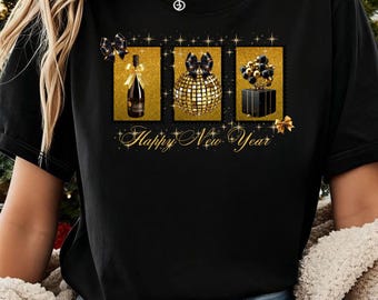 Happy New Year png, New Year Clipart, New Year svg, New Years png, New Years Eve, Champagne Glasses, Mexican Folk Art, Floral New Year png.