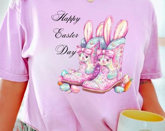 Howdy Easter, Western Funny Retro, png Sublimation, Funny Western Easter Bunny png, Cowboy Boots Easter Design, Retro Happy Easter Shirt.