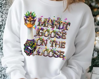 Funny Mardi Gras Goose png, Mardi Gras png, Goose png, Mardi Gras Shirt, Mardi Gras SVG, Mardi Gras Mask, Duck png, faux Yarn png, schattig.