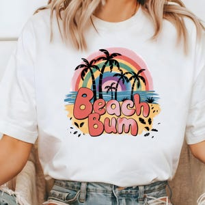 Beach Bum png, Trendy Summer Shirt Design, Digital Download, Retro Summer png, Vacation png, Family Vacations, Sublimation Designs.
