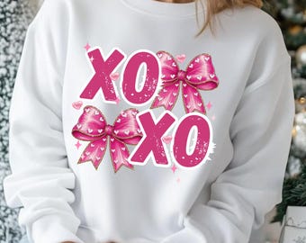 Coquette Valentines XOXO png, XOXO png, XOXO svg, Faux Yarn png, Trendy Valentine's Day png, Pink Valentine.