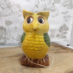 VTG Anthropomorphe Eule String Schnur Halter Keramik