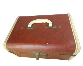 Vintage Makeup Train Case Luggage Suitcase