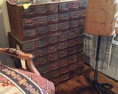 Rusty Industrial . Card Catalog . Tool Hardware Supply Storage . Chest of Drawers . Set of 3 . Sold Individually . Vintage Rustic Relic .