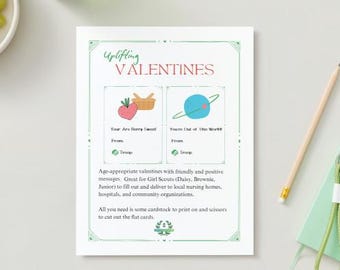 Uplifting Valentines for Scouts - Paper Craft for Daisy, Brownie, and Junior Girl Scouts
