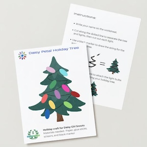 Daisy Petal Holiday Tree - Paper Craft for Daisy Girl Scouts
