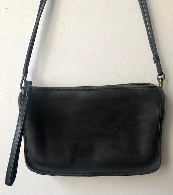 Vintage Coach Bonnie Cashin black leather purse