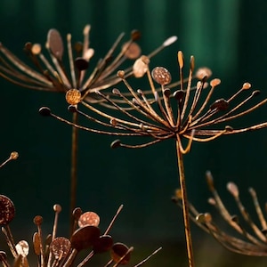 Whimsical Metal Garden Flowers - Handmade Yard Art and Decor