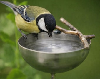 Comederos de pájaros rústicos de metal para jardín (juego de 3)