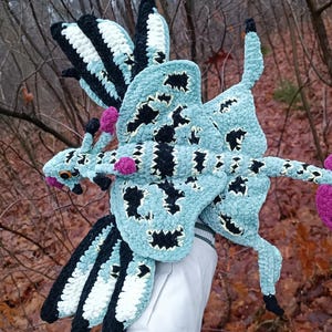 Wired Plush Ikran Crochet | Made-To-Order Fantasy Flying Dragon Banshee | Amigurumi