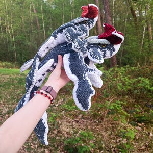 Baleine céleste mâle Tulkun au crochet | Créature marine fantastique en peluche sur commande | Amigurumi | 2 tailles