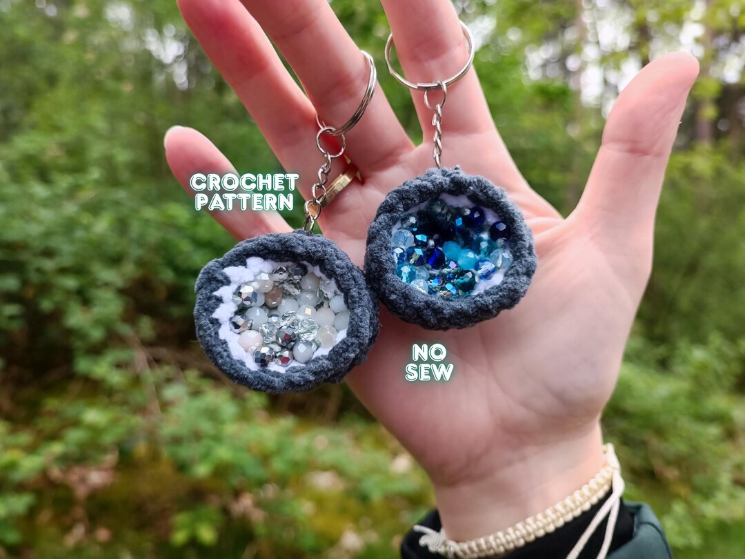 Geode Keychain Crochet Pattern | Crystal Geode Rock Amigurumi PDF - Etsy