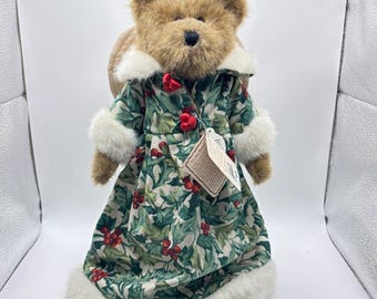 Boyds Bear Holly Beary Longaberger Exclusive Signed Angel Tree Topper Christmas