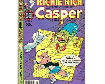 Vintage Richie Rich and Casper The Friendly Ghost Comic Book May 1981 Issue 39
