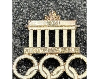 VTG 1936 XL Olympiade BERLIN Olympic Games Brandenburg Gate Pin Badge Germany