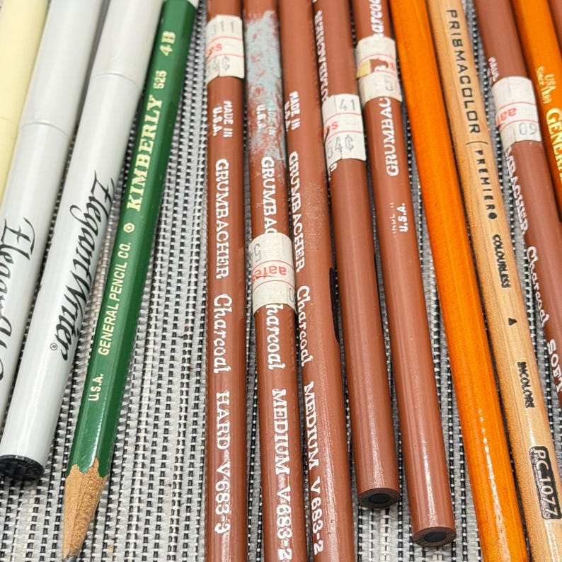 Artist Drawing Set Grumbacher General's Charcoal Faber-Castell Prismacolor Pens image 5