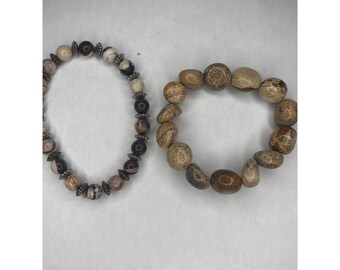 Jasper Stone beaded Bracelets Set Stretch Bracelet Bohemian Jewelry Fashion