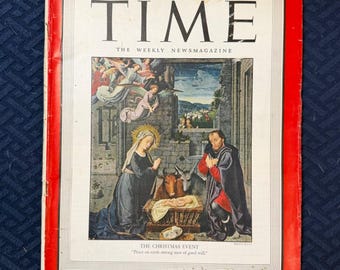 Vintage TIME Magazine December 24 1945 Christmas Event Gerard David Hormel Ad