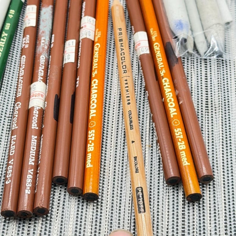 Artist Drawing Set Grumbacher General's Charcoal Faber-Castell Prismacolor Pens image 7