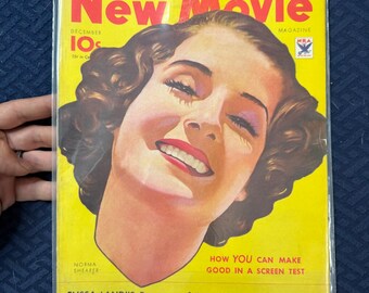 Vintage New Movie Magazine Dec 1933 Norma Shearer Greta Garbo Camel Cigarette Ad