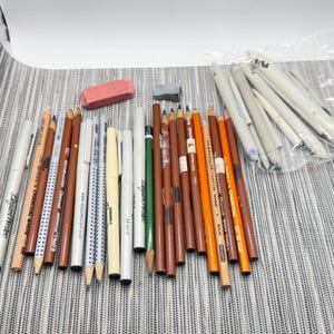 Artist Drawing Set Grumbacher General's Charcoal Faber-Castell Prismacolor Pens image 1