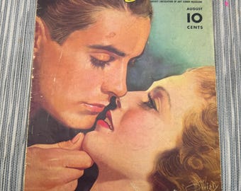 Modern Screen Magazine August 1937 Tyrone Power Loretta Young Lucky Strike Ad