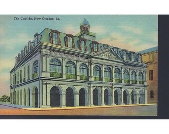 O Cabildo de Nova Orleans, LA - Cartão-postal antigo da Sociedade Histórica de Los Angeles - Arquitetura