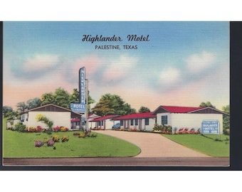 Vintage Highlander Inn Palestine Texas Postkarte