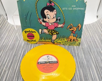 Vintage Little Audrey Says Golden Record R70 Yellow Vinyl 6 inch 78 RPM 1950s