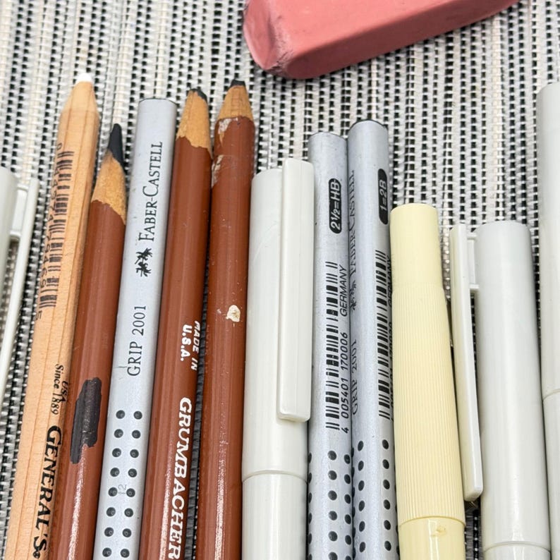 Artist Drawing Set Grumbacher General's Charcoal Faber-Castell Prismacolor Pens image 3