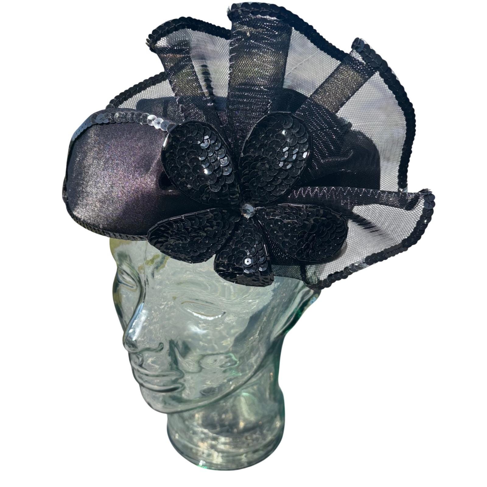 Mr Hi\'s Classic Church IVORY Color Hat Sequins Lace Ribbon Derby Beaded Vintage African stylish hat New | Mercari main image 2