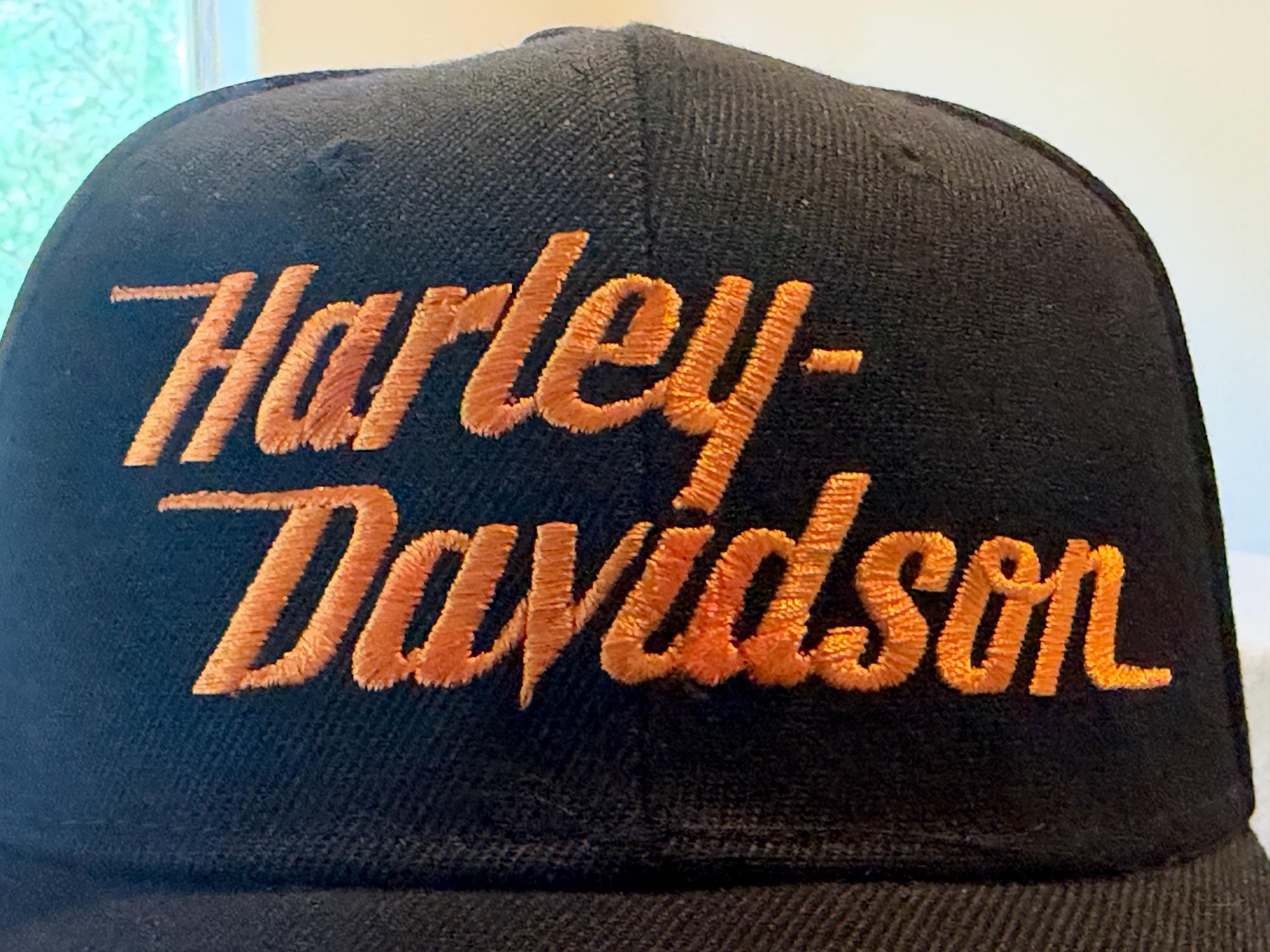Vintage Leather Harley Davidson Cap Hat - Etsy