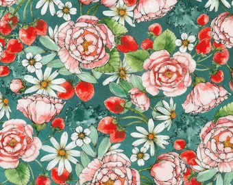 Floral Strawberry Fabric