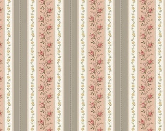 Rose Stripes Fabric for Marcus Fabrics First Blush Collection by Laura Berringer