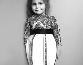 Black and White Flower Girl Dress | Bergé