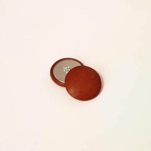 Cognac Leather Buttons (Quantity 2)