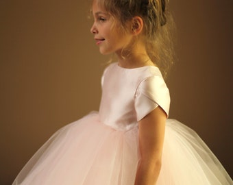 Pink Flower Girl Dress