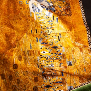 klimt woman in gold fabric