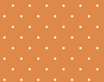 Orange Polka Dot Vintage Fabric for Rag Bag Doll Collection