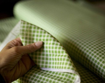 Small Green Check Fabric by Miriam Rawson for Rag Bag Doll Collection for Marcus Fabrics