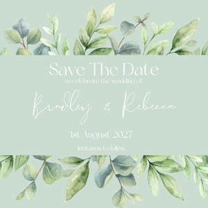 Reserva la fecha - Boda - Eucalipto