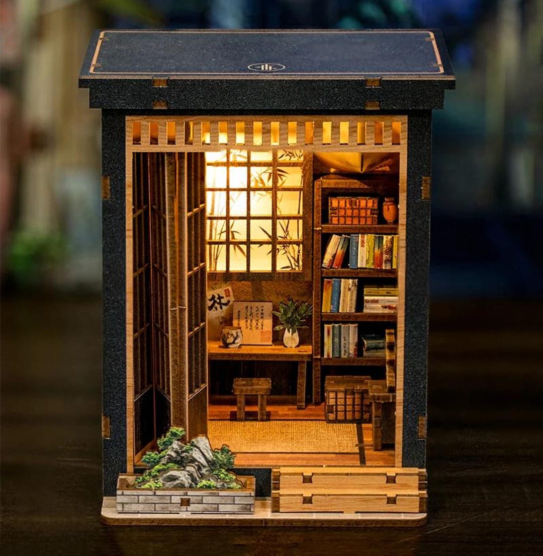 Serene Melody DIY Book Nook Kit: Zen Garden Bookshelf Insert