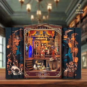 DIY Book Nook Kit Magic Studio Book Nook Magic Alley Shops Book Shelf Insert Magical DIY Miniature Bookend Bookshelf Decor