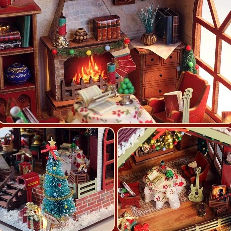ドールハウス　ミニチュアクリスマスショップへようこそ クリスマスプレゼント ドールハウス クリスマスドールハウス サンタ