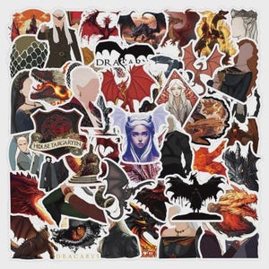 Pack d'autocollants de 110 dragons domestiques pour ordinateur portable | Bouteille d'eau | Planche à roulettes | Bagagerie |Snowboard | Dracarys | Targaryen