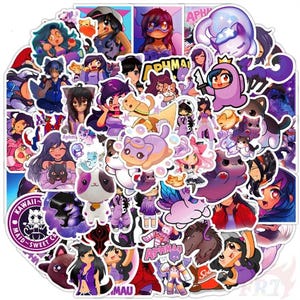 110 Aphmau Sticker Pack For Water Bottle | Skate Board | Snowboard | Note Book | Kindle |