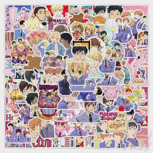 100 Ouran High School Host Club Aufkleber | 100er Set | Kyoya Ootori | Tamaki Suoh | Hitachiin Hikaru | Haruhi Fujioka | Mitsukuni